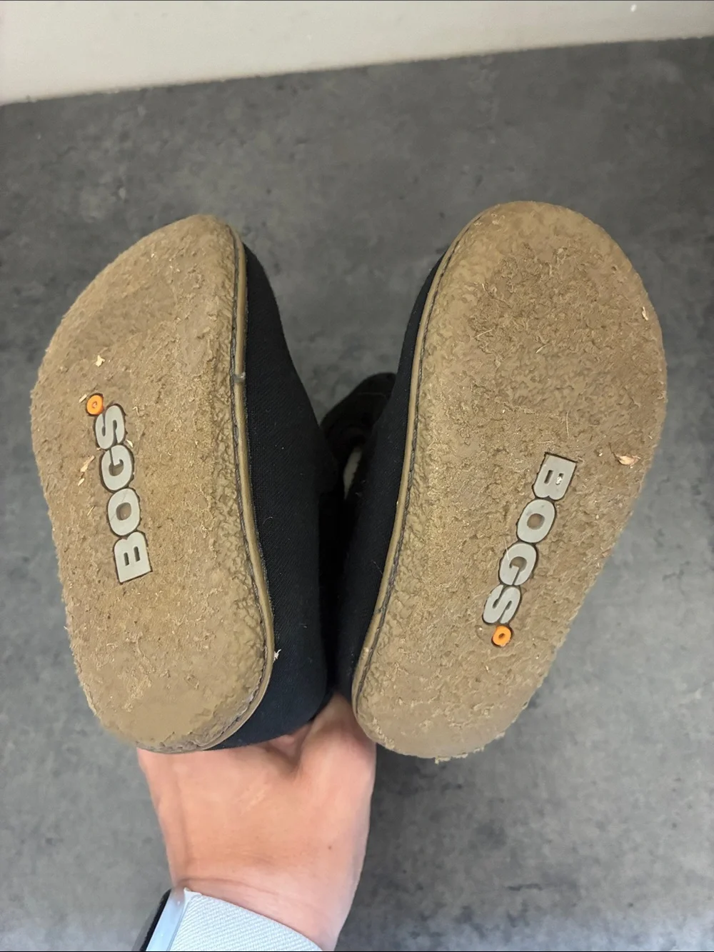 Bogs Black Kids Pull-On Winter Boots with Tan Sole
